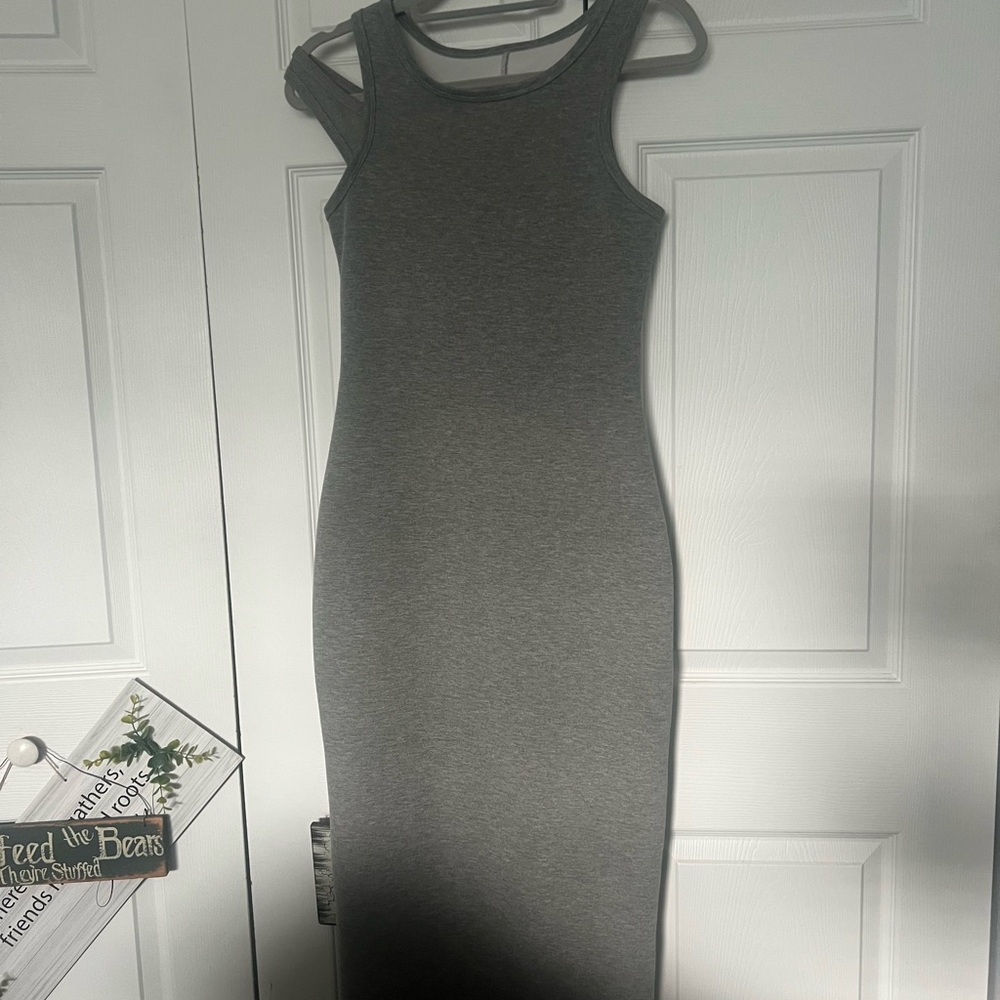 Commense Gray Midi Dress - Picture 9 of 10